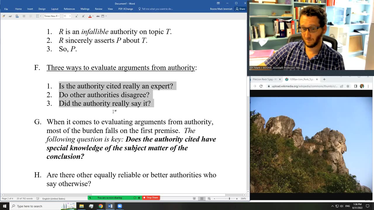 Lessons in Logic 55: Arguments from Authority