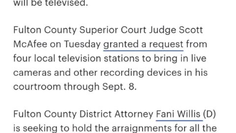 Georgia Arraignment Televised