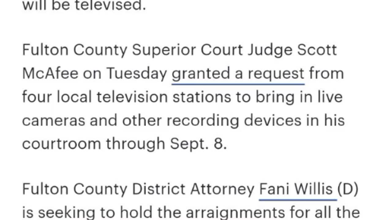 Georgia Arraignment Televised