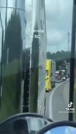 South Carolina, US. American truckers heading up to Ottawa to join the Canadian truckers!