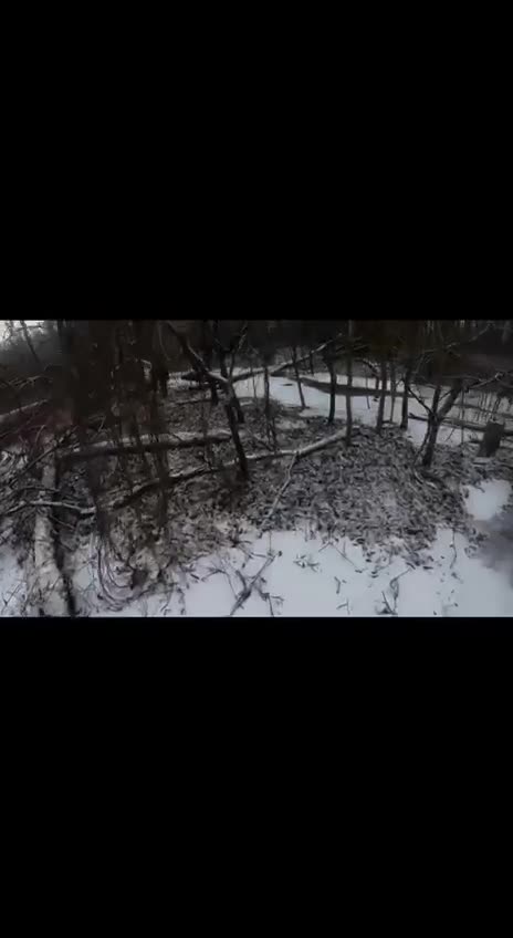 Fishing Drone Out of Frozen River