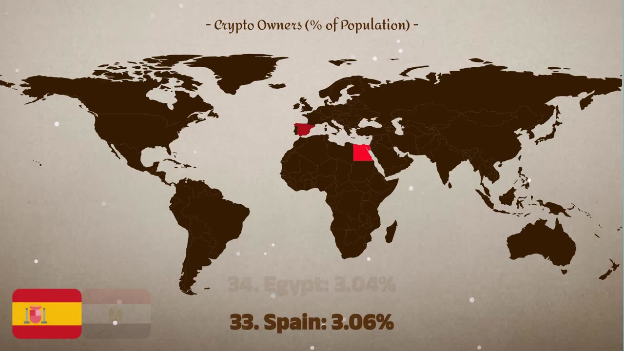 Map: Cryptocurrency Ownership Rates By Country