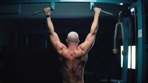 Back workout pullups fitness MB