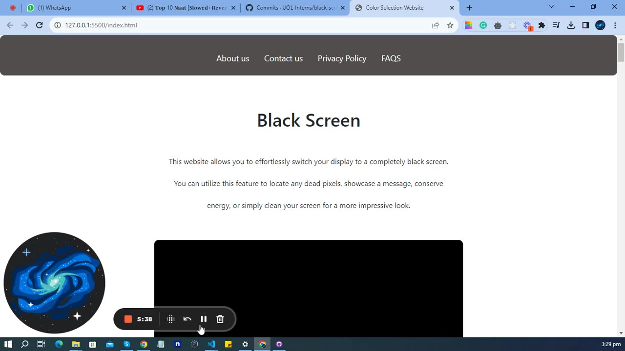 Color Screen Website Overview