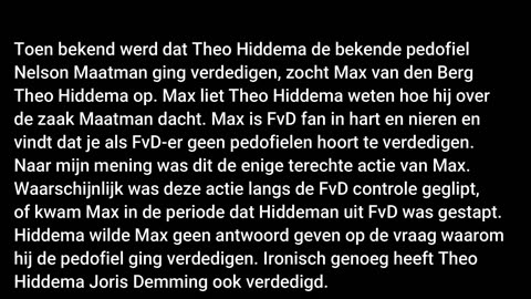 10. Max vd Berg FvD gestuurd duikt op pedoverdediger Theo Hiddema