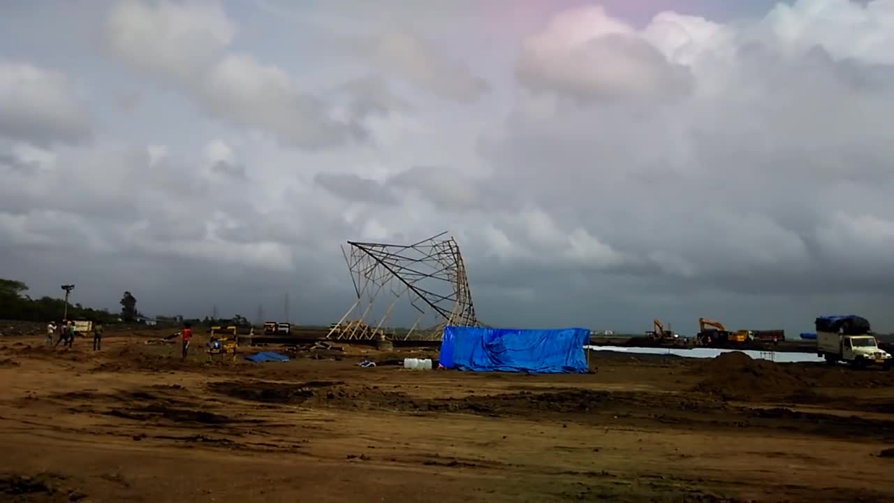 Tower Falling by wind
