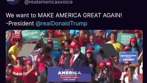 President Donald J. Trump TS post "We have a feisty crowd today, Marco."