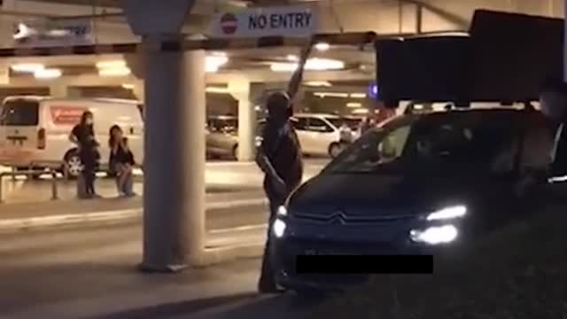 Sofa strapped on moving car spotted atIKEA Tampines carpark