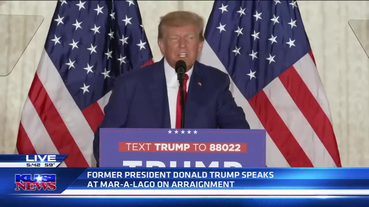 Donald Trump addresses the United States After Indictment