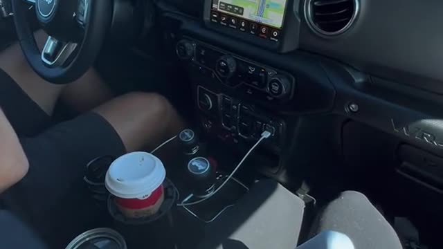 When you're on a road trip with babe, happy, laughing... then...