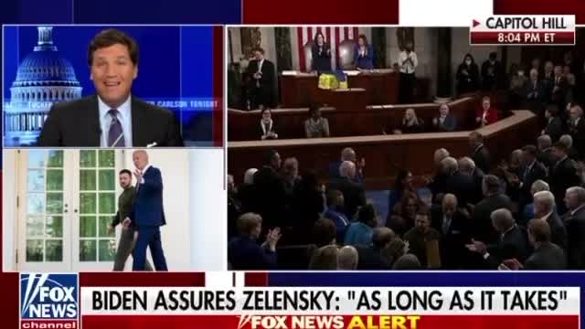 Tucker Carlson says Zelensky's visit to Congress "was not to make the world more stable"