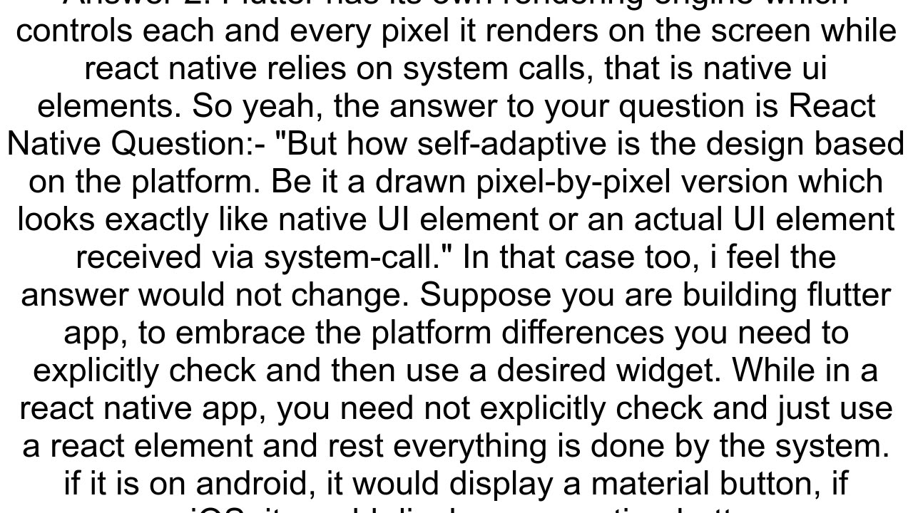 Flutter vs React Native Which framework is more native in terms of style out of the box