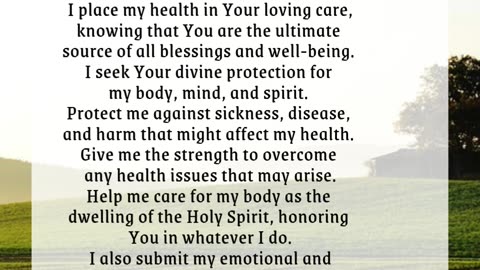 Prayer For Good Health | Good Health Prayer