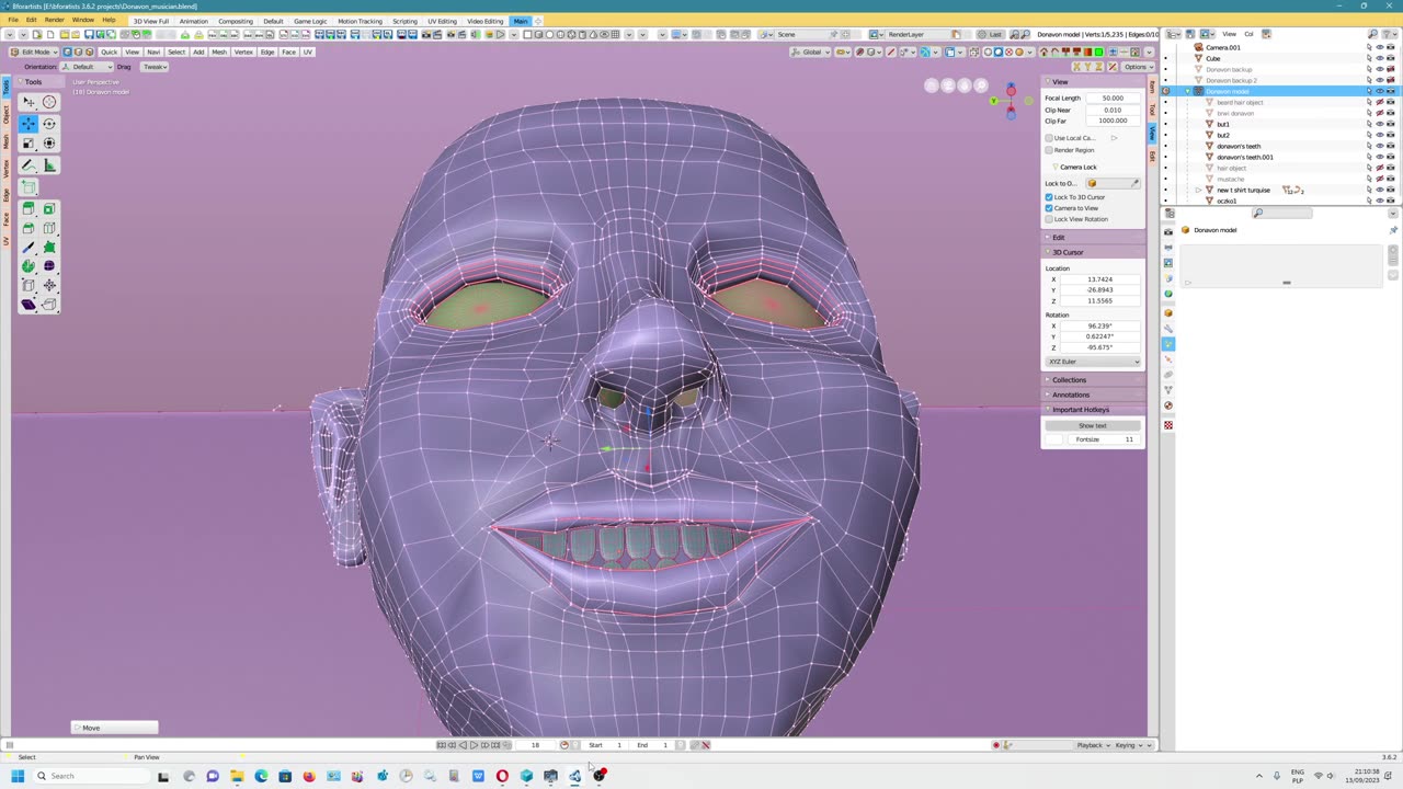 Bforartists 3.6.2 - How to merge vertices automaticaly - tutorial EN (2023)