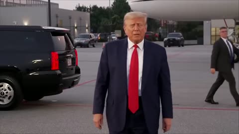 Trump addresses media after being bonding out of jail