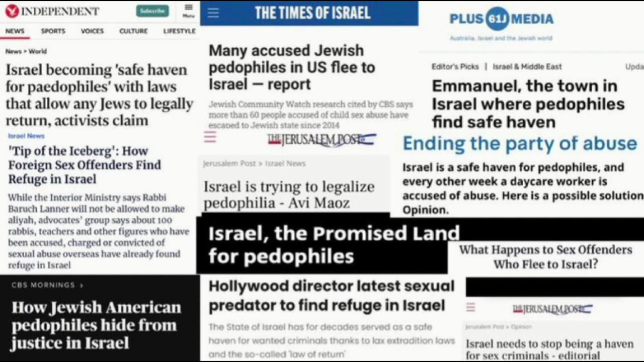 Israel is the safe haven for the worlds accused and convicted pedophiles