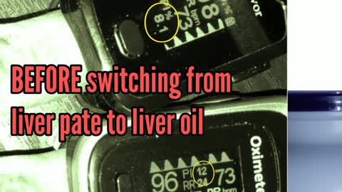 Liver pate switched to cod liver oil BEFORE and AFTER perf index results