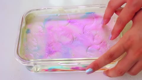 Beautiful slime mixing