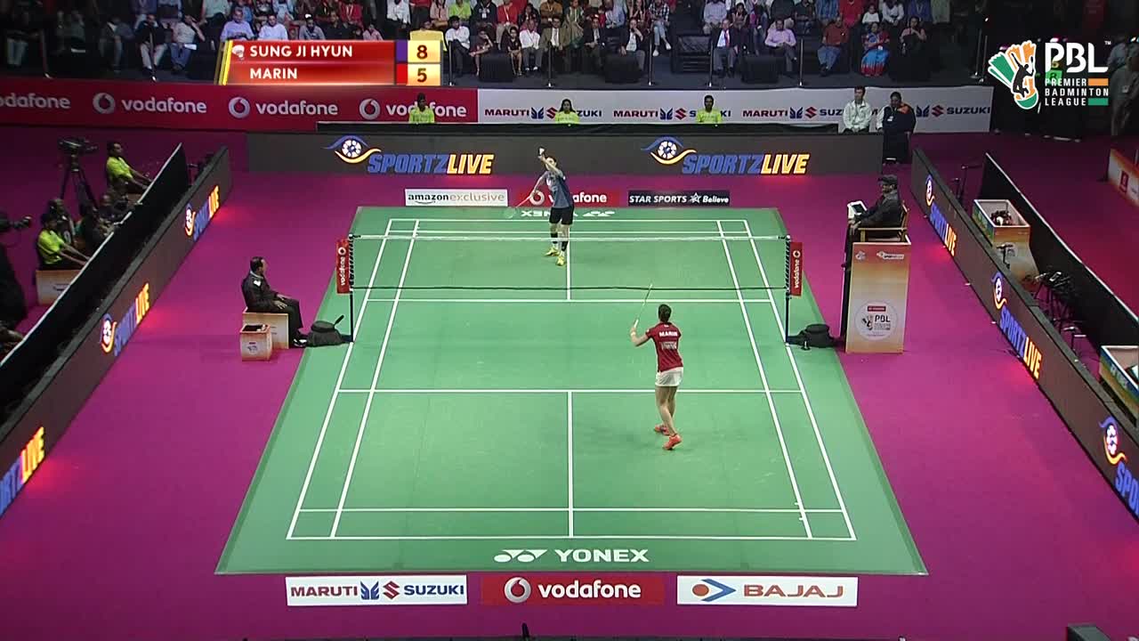 CAROLINA MARIN up against SUNG JI HYUN in a Rally Battle | Badminton | PBL Exclusive