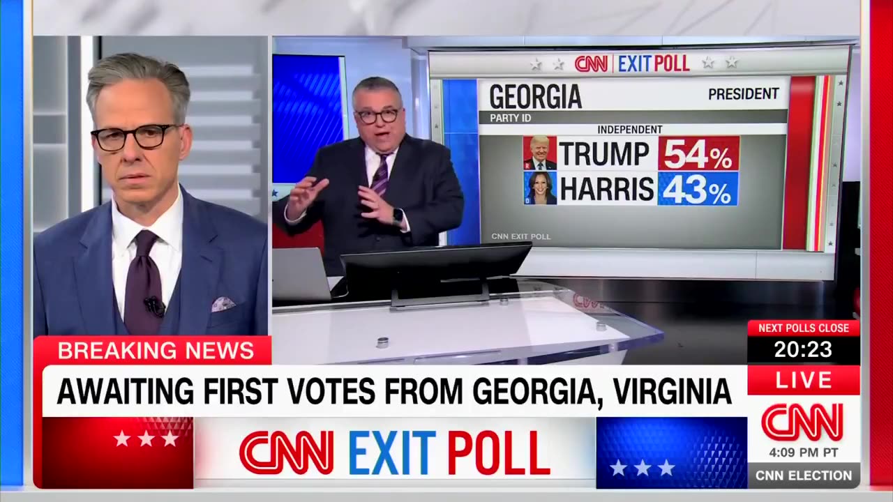 Fake Jake Tapper Is Visibly Stunned by 20 Point Swing for Trump by Georgia Independents