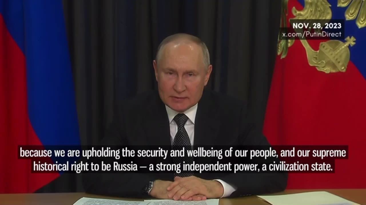 President Putin's message.