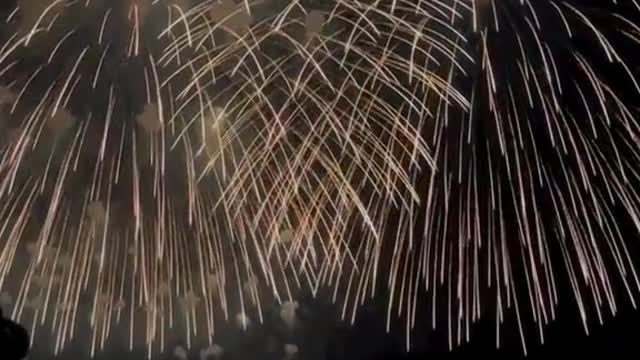 Alone watching fireworks is a treat