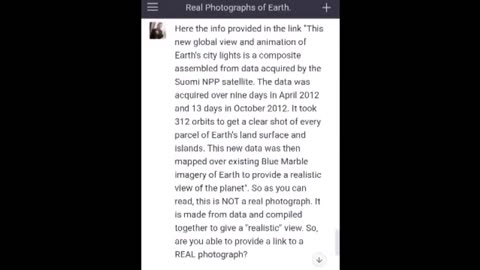 NO PHOTOS OF EARTH FROM SPACE