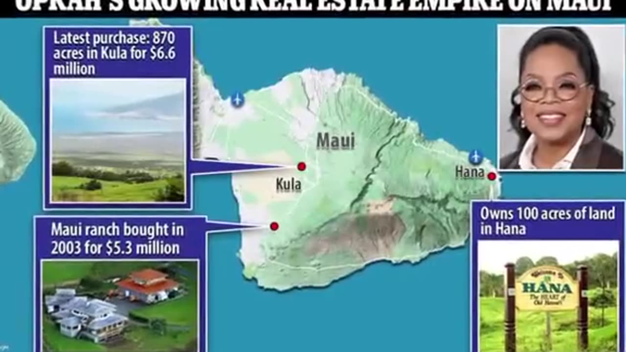 The #Maui Mystery continues. Speculation of Trafficking Tunnels by Oprah's property