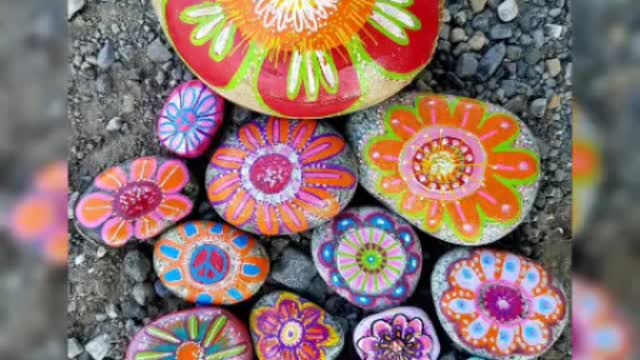 new artistic rock painting ideas for bignnersstone painting ideas