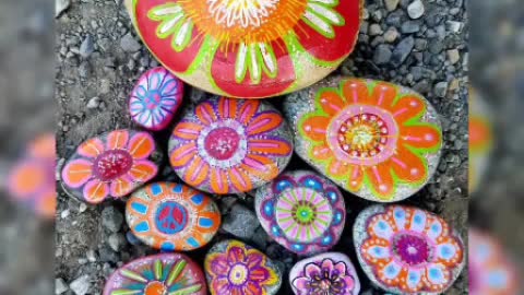 new artistic rock painting ideas for bignnersstone painting ideas