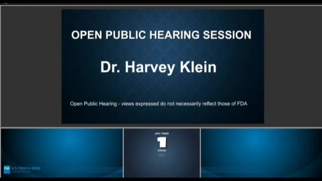 Dr Harvey Klein at FDA VRBPAC hearing: You will burn in hell for eternity (06/15/22)