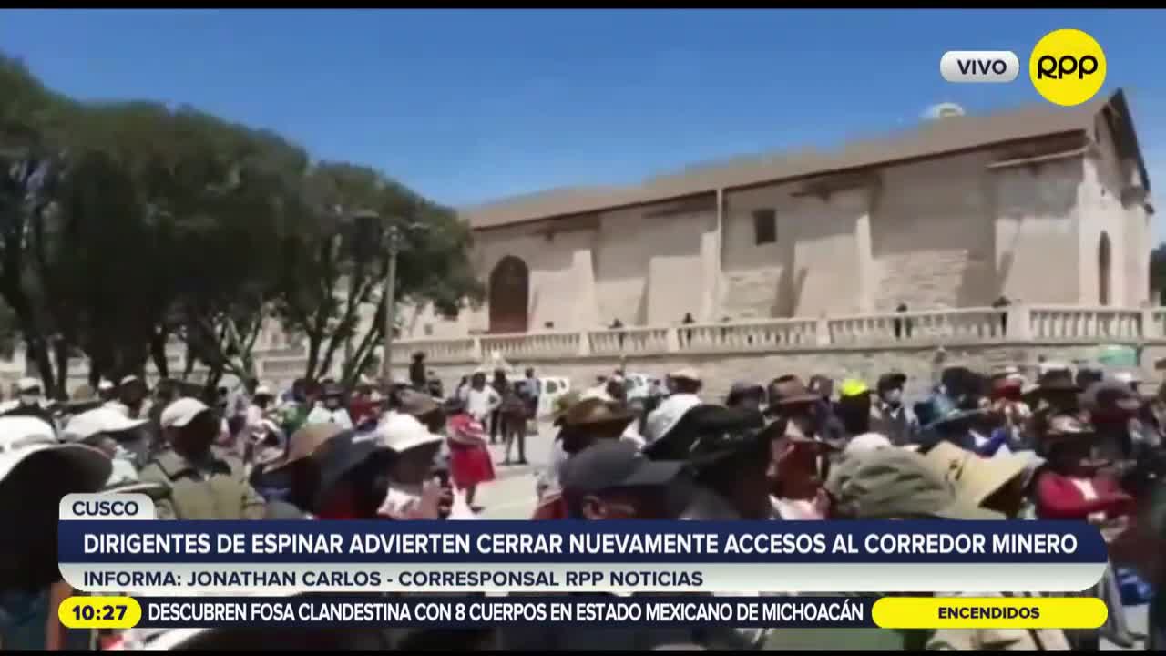 Cusco: Dirigentes de Espinar advierten que "radicalizarán protesta" si no obtienen respuesta