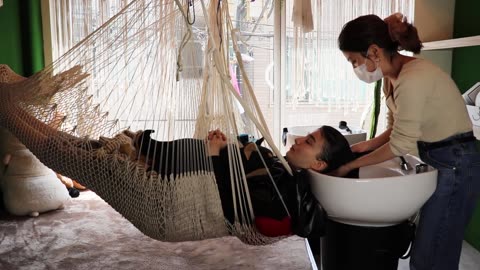 Brain Melting Head SPA in HAMMOCK by Japanese Pro ASMR