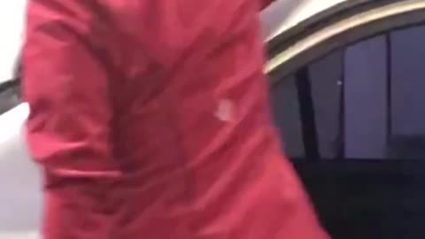 HUGE Orange Thong Slip at the Gas Station