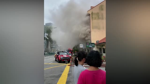 Fire in a restaurant on kabin road