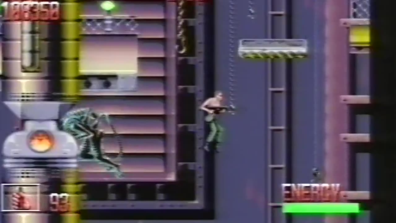 VHS rip of Alien 3 Megadrive / Genesis playthrough - ending