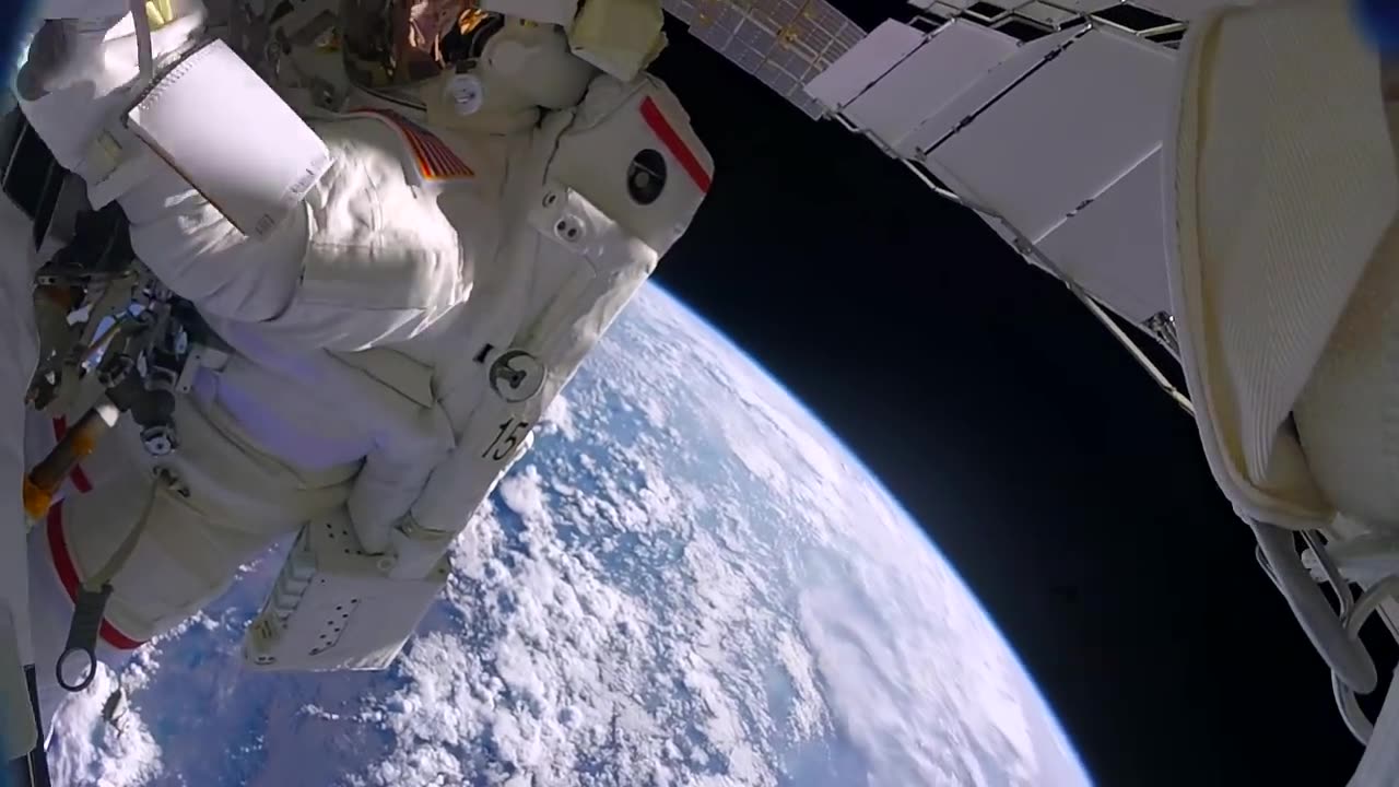 Astronauts accidentally lose a shield in space (GoPro 8K)