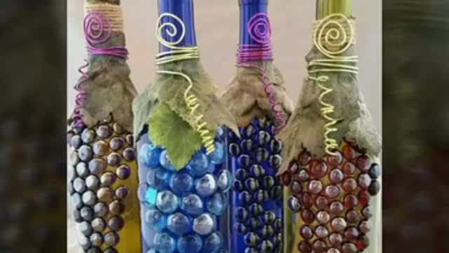 old glass bottle craft ideas/reuse different bottle decoration