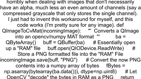 QImage to Numpy Array using PySide