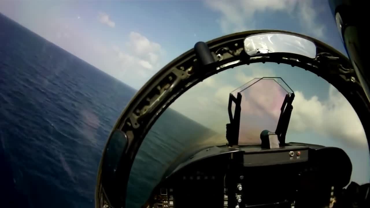 in the cockpit of the aircraft