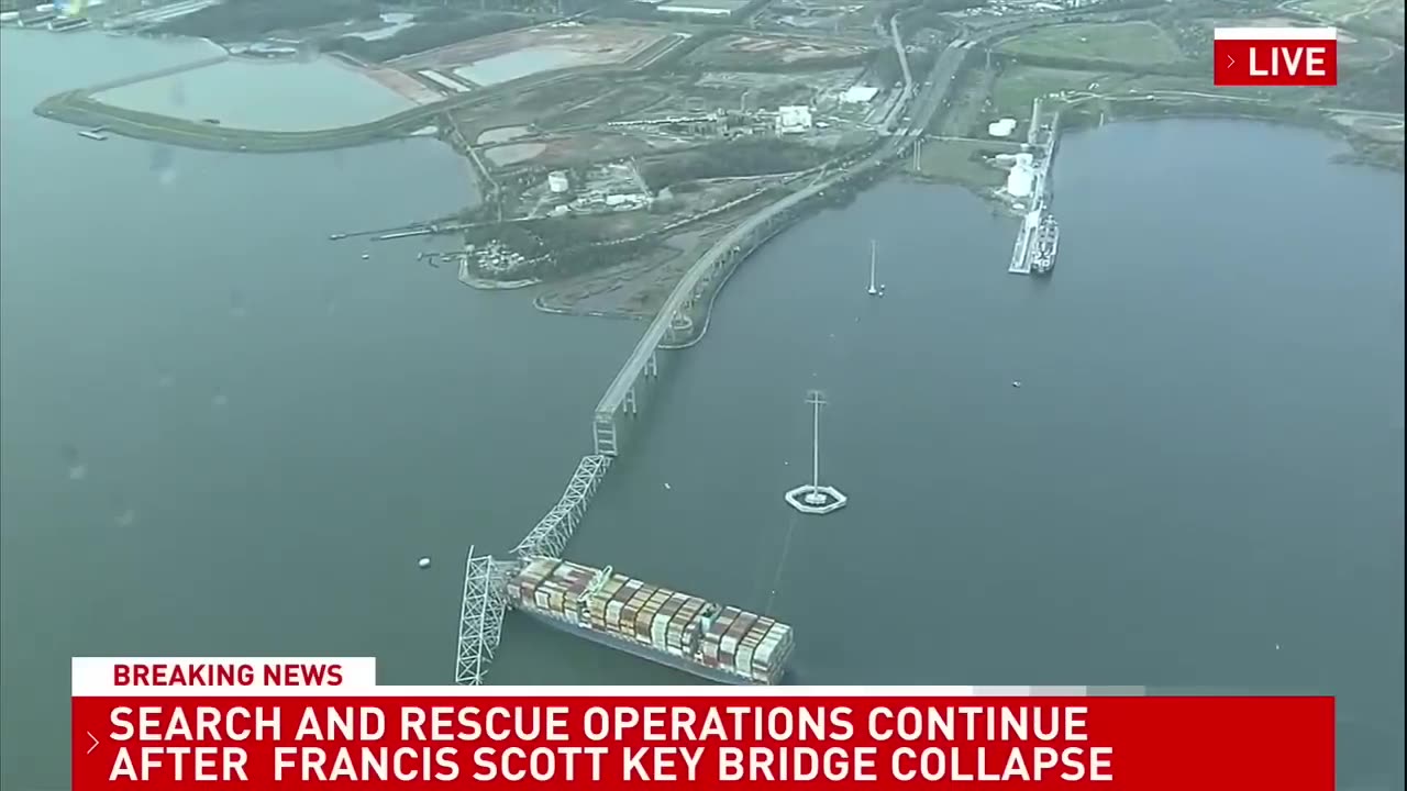 Search and Rescue continued after Bridge collapses in Baltimore