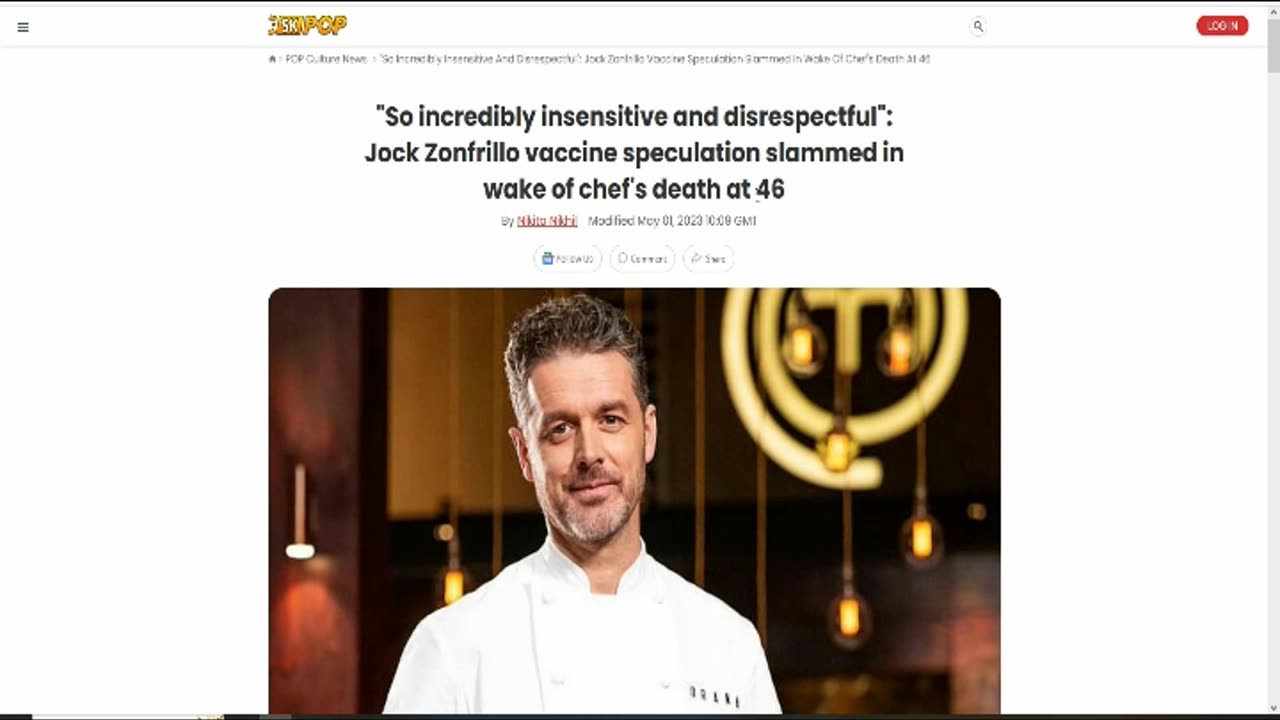 MasterChef Australia judge Jock Zonfrillo Sudden Death