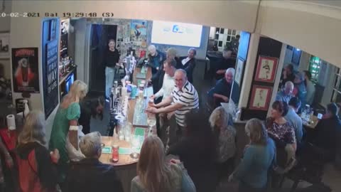 Bar Staff Drop a Cup Accidentally