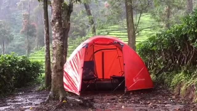 camping in the rainy season