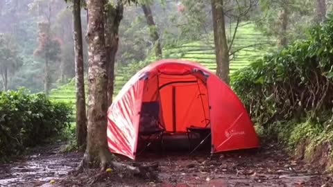 camping in the rainy season