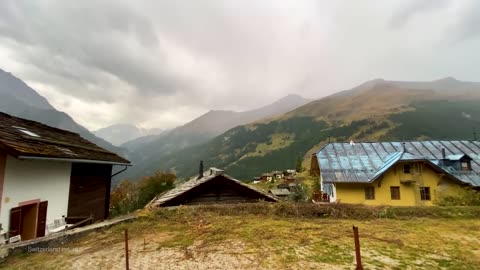 La Sage 🇨🇭 Walking in a small Swiss village nestled in the beautiful Swiss Alps