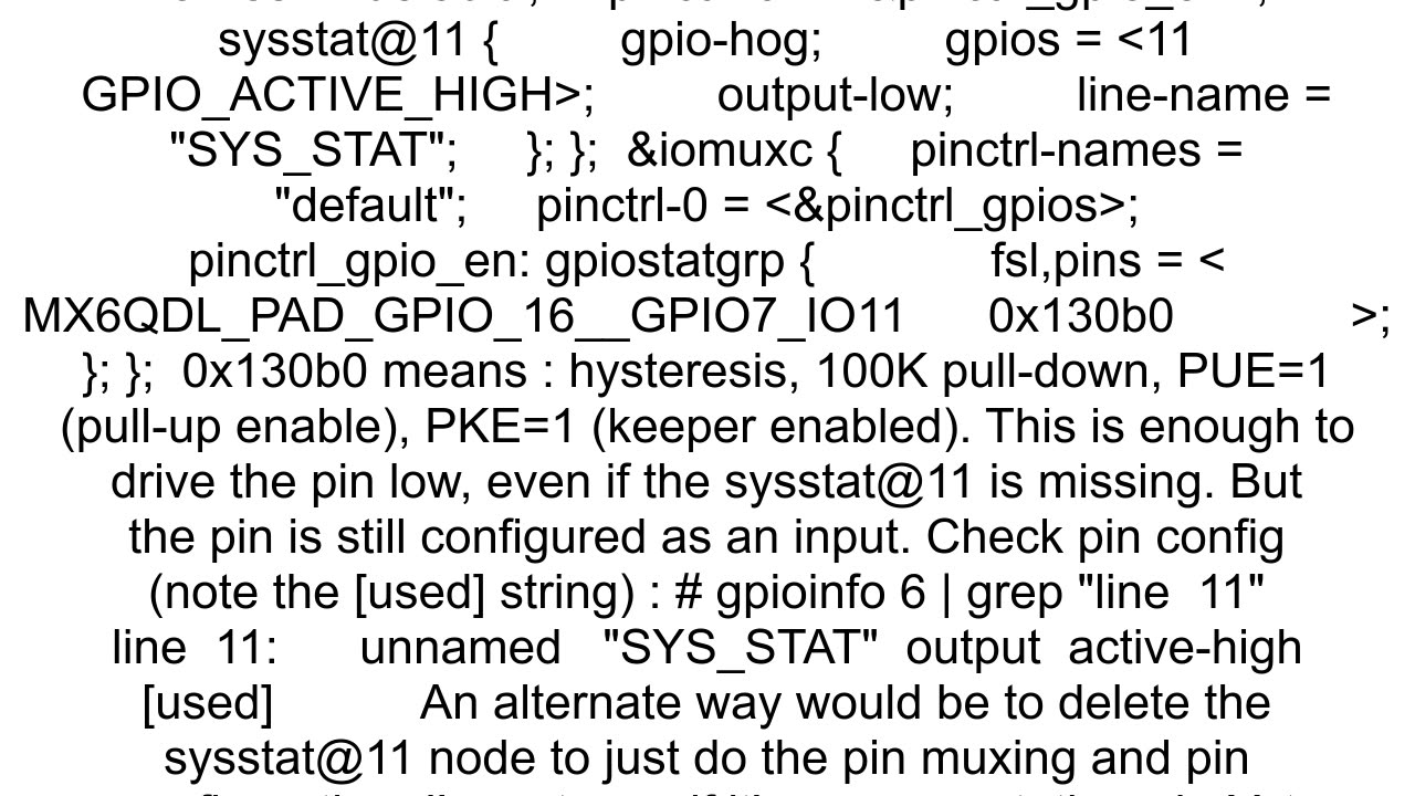 Default config of GPIO39s using device tree Freescale iMX6