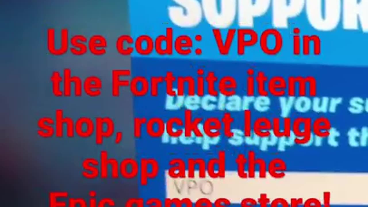 Use Code VPO in the Fortnite item shop!#ad