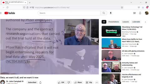 BREAKING Dr John Campbell Pfizer Indicates it will not release Trial Data until May 2025