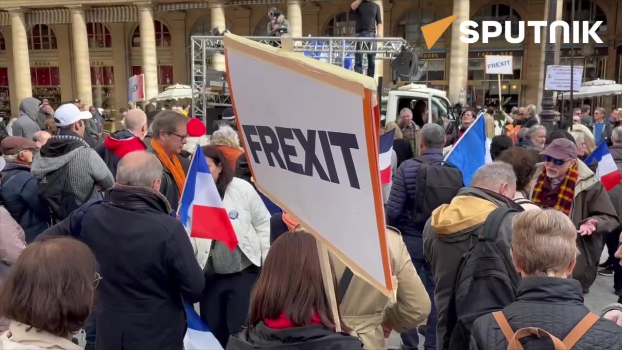 FRANCE : In Paris, a rally is taking place calling on France to withdraw from NATO!